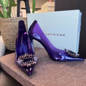 Good American Women's Purple Cinder-f*cking-Rella Pump